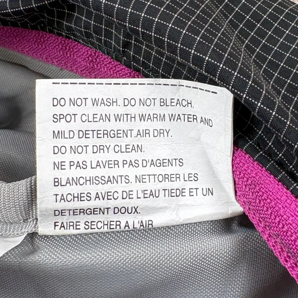 Eddie Bauer Sling Backpack Black Pink Ripstop Gorpcore Hiking Outdoor